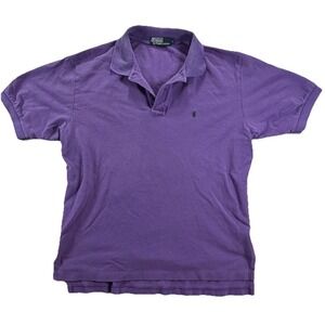 Polo By Ralph Lauren Men's SS Polo Collared Shirt Size L Purple Green Pony